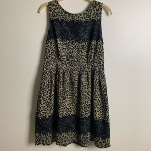 Cheetah and lace dress